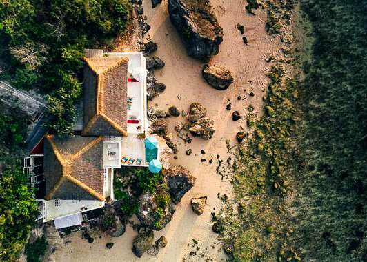 Aerial view of Mandala The Rocks in Pecatu, Uluwatu