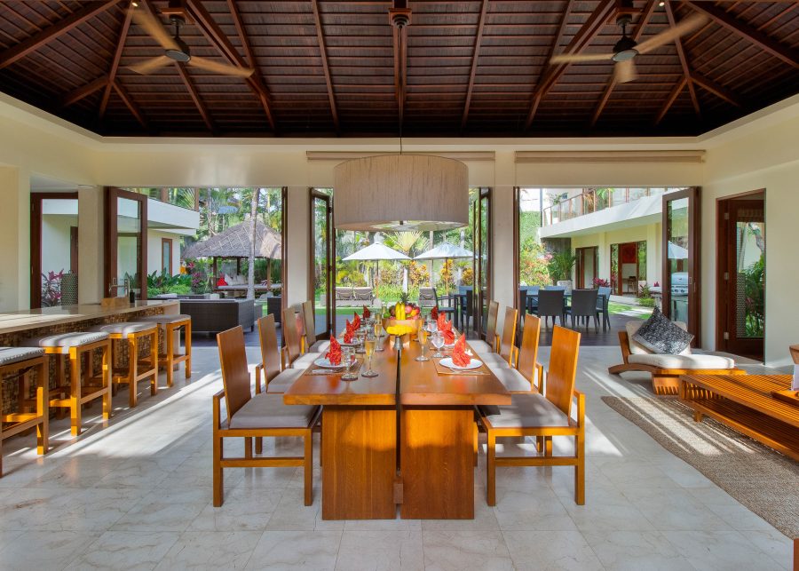 Dining area at Villa Josuloma in Seminyak, Bali