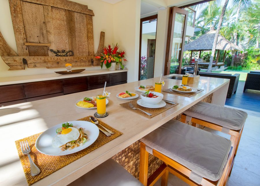 Dining table at Villa Josuloma in Bali