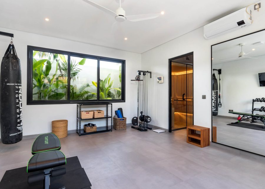 Gym and fitness room at Villa Quadra in Bali