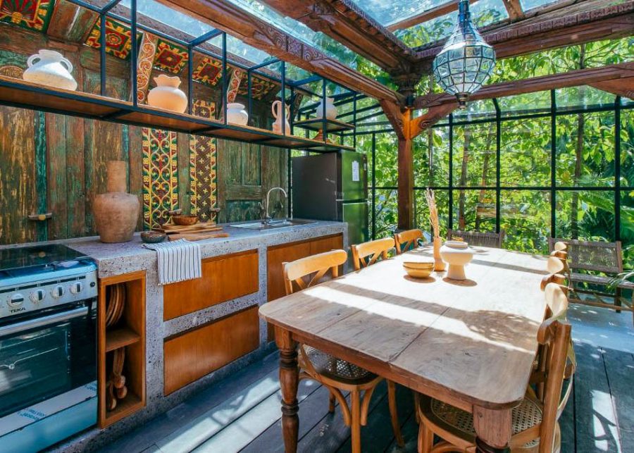 Kitchen area at Villa Yin