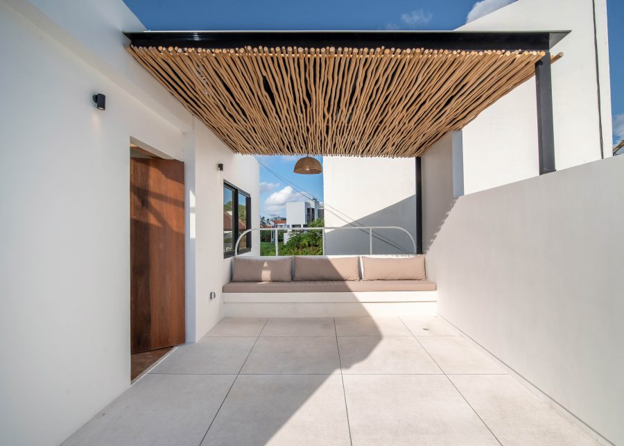 Terrace and seating area at Ibai Villas